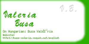 valeria busa business card